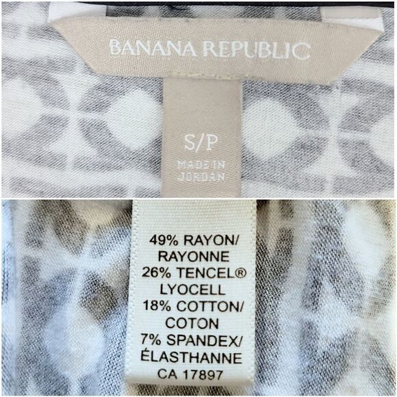 Banana Republic Black & White Geometric Print Tank Top Small - Picture 13 of 16